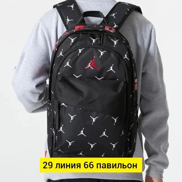 Городской рюкзак из ткани для мужчин и женщин Чёрный — фото 8