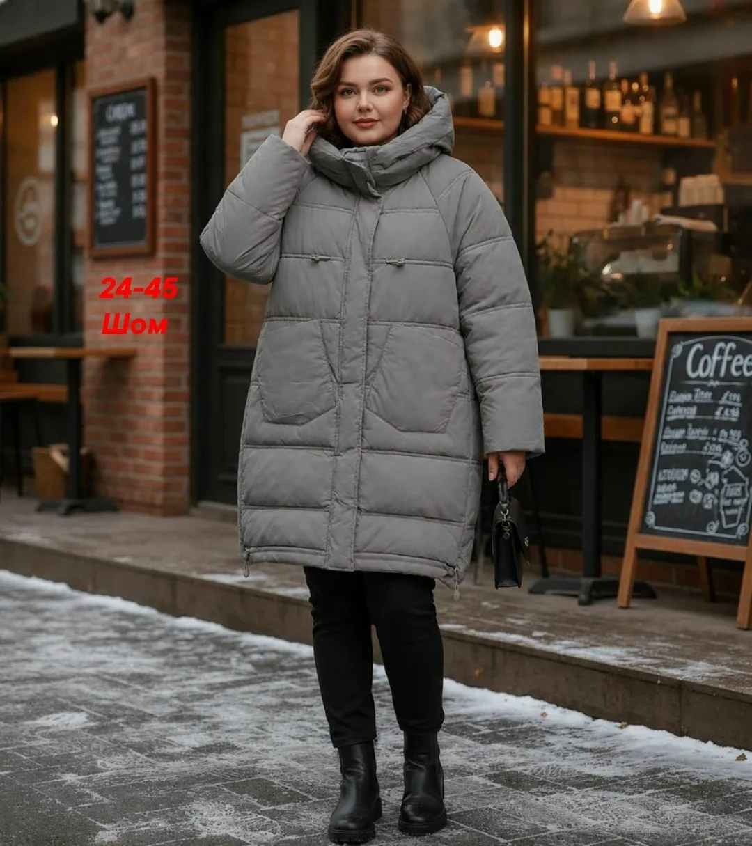 Женская куртка большого размера — фото 17