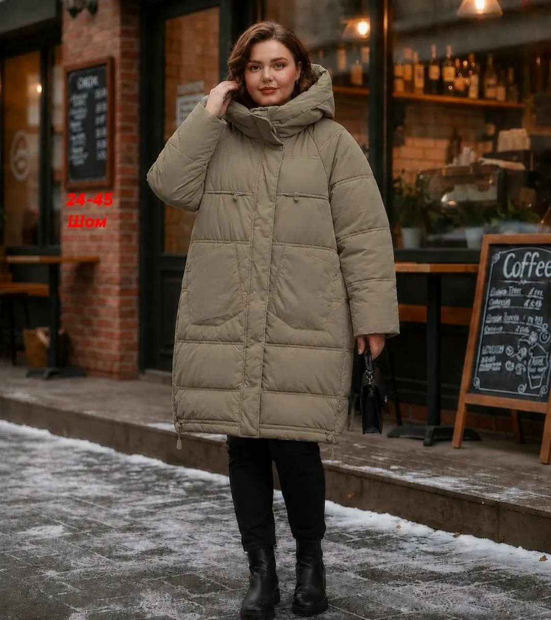 Женская куртка большого размера — фото 18