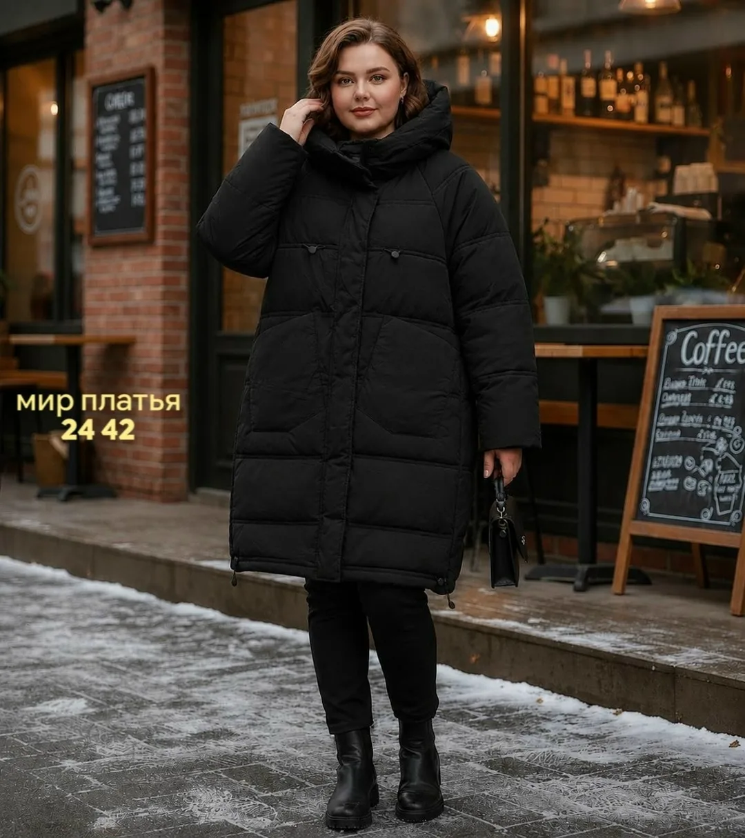 Женская куртка большого размера — фото 26