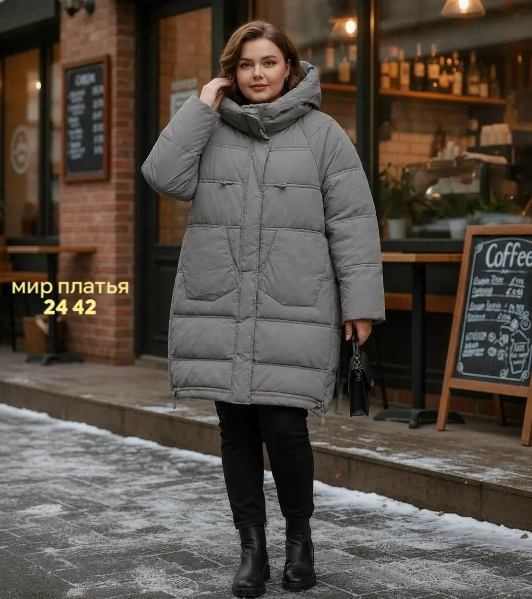 Женская куртка большого размера — фото 29