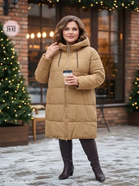 Женская куртка большого размера — фото 12