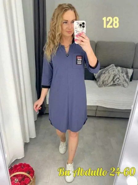 Платье женское из льна — фото 6