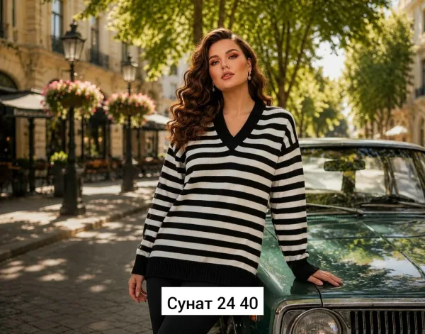 Однотонный свитер из натурального кашемира — фото 1