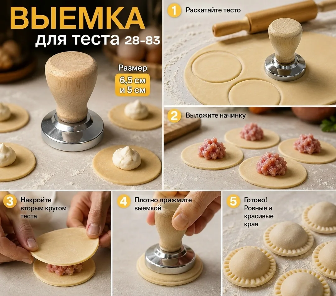 2 Вырежьте ровные кружочки выемкой