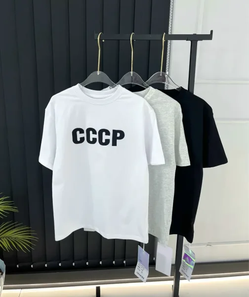 Однотонная футболка из 100 хлопка — фото 9