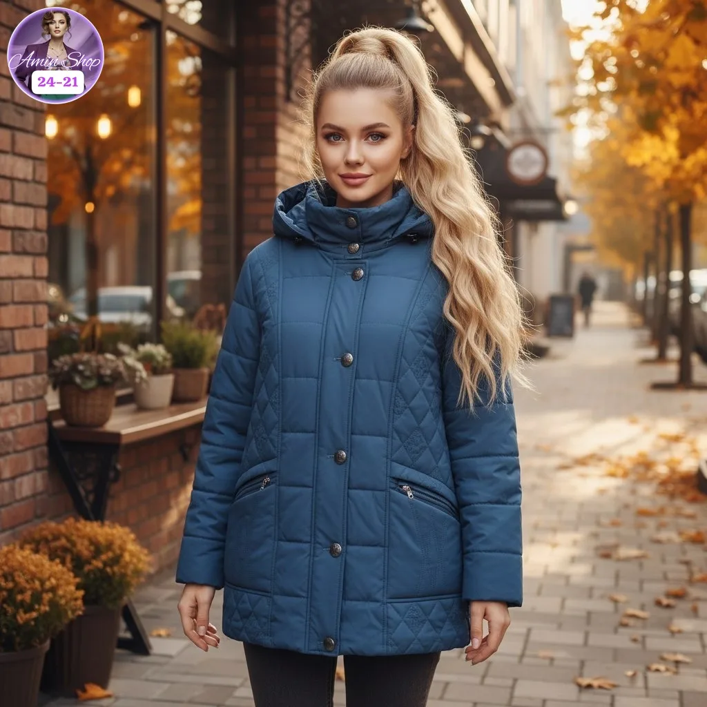 Утеплённая куртка из фабричного материала с наполнителем холлофайбер — фото 12
