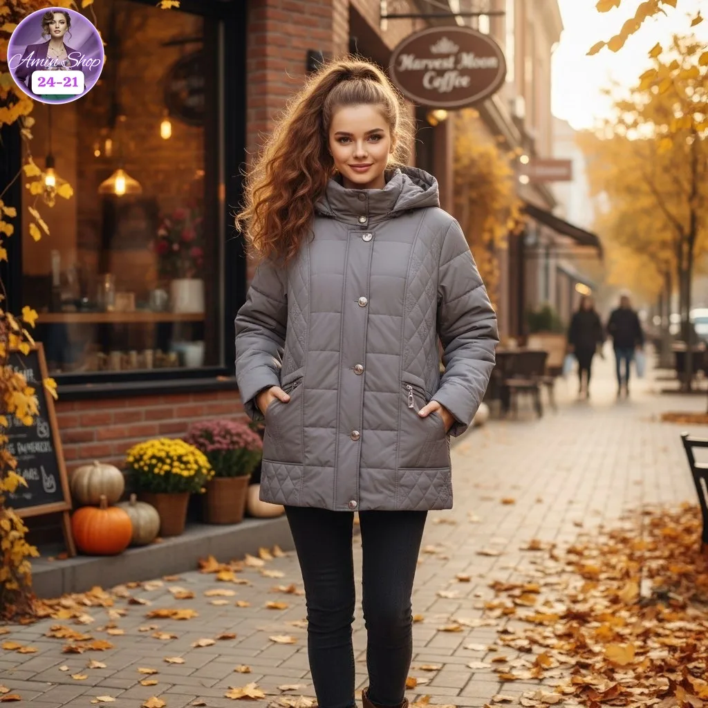 Утеплённая куртка из фабричного материала с наполнителем холлофайбер — фото 15