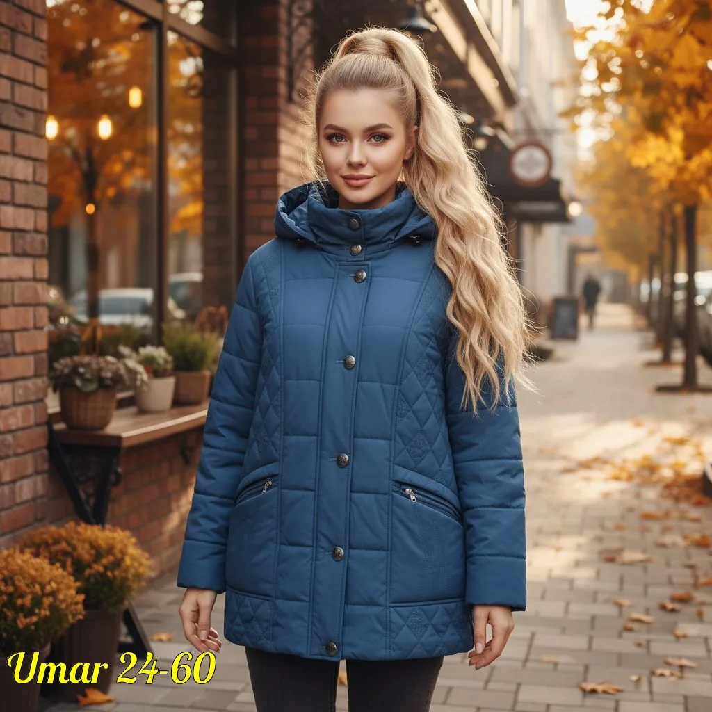 Утеплённая куртка из фабричного материала с наполнителем холлофайбер — фото 29